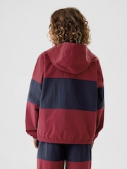 Gap Burgundy Red Logo Hooded Windbreaker Jacket (4-13yrs) - Image 2 of 5