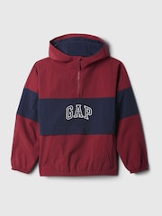 Gap Burgundy Red Logo Hooded Windbreaker Jacket (4-13yrs) - Image 5 of 5