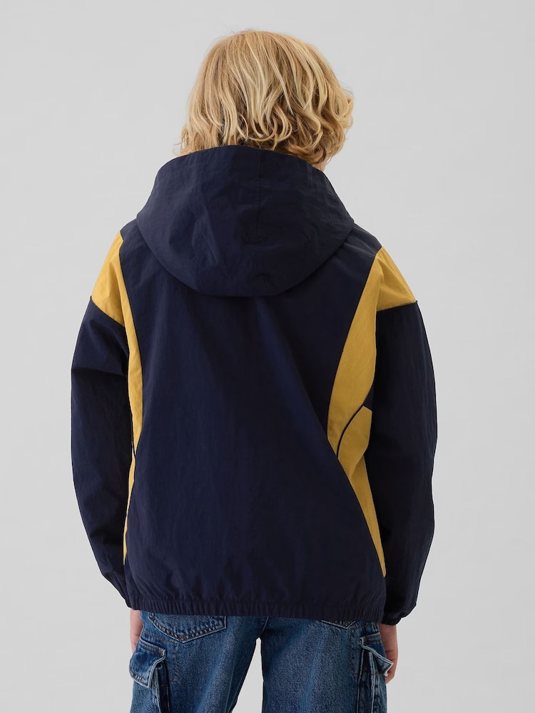 Gap Blue Logo Hooded Windbreaker Jacket (4-13yrs) - Image 2 of 4