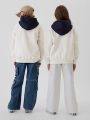 Gap Cream Logo Varsity Hoodie (4-13yrs) - Image 2 of 6