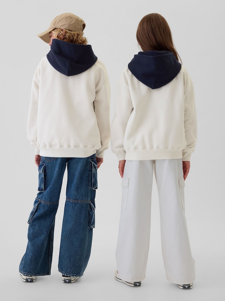 Gap Cream Logo Varsity Hoodie (4-13yrs) - Image 2 of 6