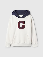Gap Cream Logo Varsity Hoodie (4-13yrs) - Image 5 of 6