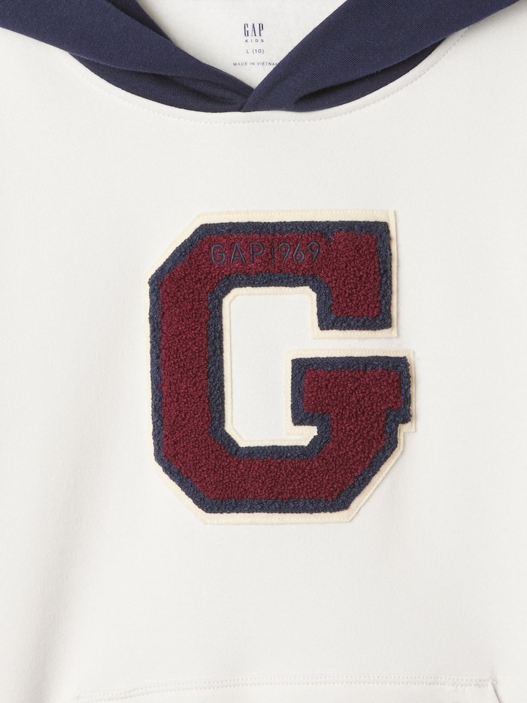 Gap Cream Logo Varsity Hoodie (4-13yrs) - Image 6 of 6