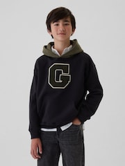Gap Black Logo Varsity Hoodie (4-13yrs) - Image 3 of 6