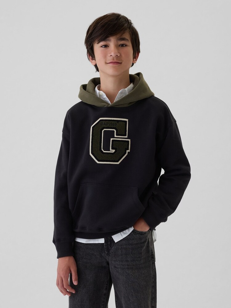Schwarz - Gap Hoodie mit Logo im College-Stil (4–13Jahre) - Image 3 of 6