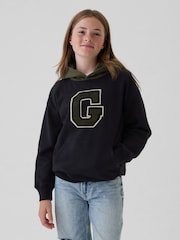 Gap Black Logo Varsity Hoodie (4-13yrs) - Image 4 of 6