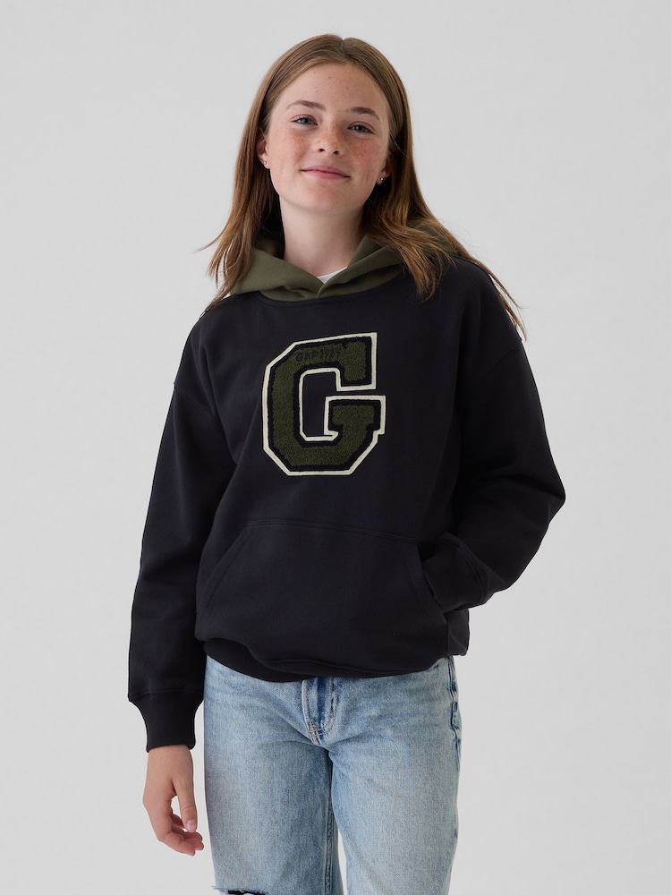 Schwarz - Gap Hoodie mit Logo im College-Stil (4–13Jahre) - Image 4 of 6