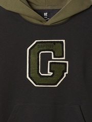 Gap Black Logo Varsity Hoodie (4-13yrs) - Image 6 of 6