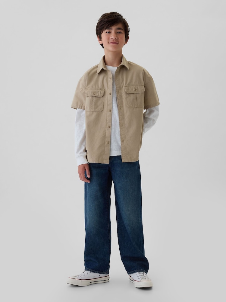 Gap Blue Baggy Jeans (5-13yrs) - Image 1 of 6 Gap Blue Baggy Jeans (5-13yrs) - Image 1 of 6