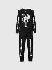 Gap Black Halloween Skeleton Cotton Pyjama Set (4-13yrs) - Image 1 of 1