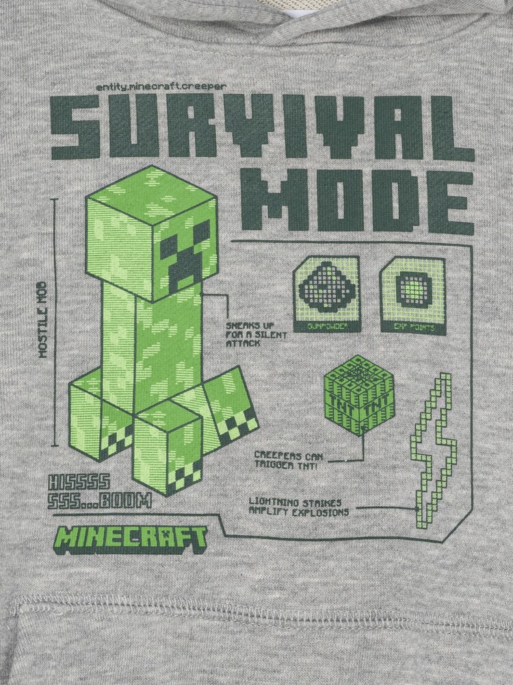 Gap Grey Minecraft Graphic Hoodie (4-13yrs) - Image 3 of 3