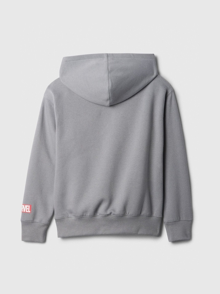 Gap Grey Spider-Man Graphic Relaxed Logo Hoodie (4-13yrs) - Image 2 of 2 Gap Grey Spider-Man Graphic Relaxed Logo Hoodie (4-13yrs) - Image 2 of 2