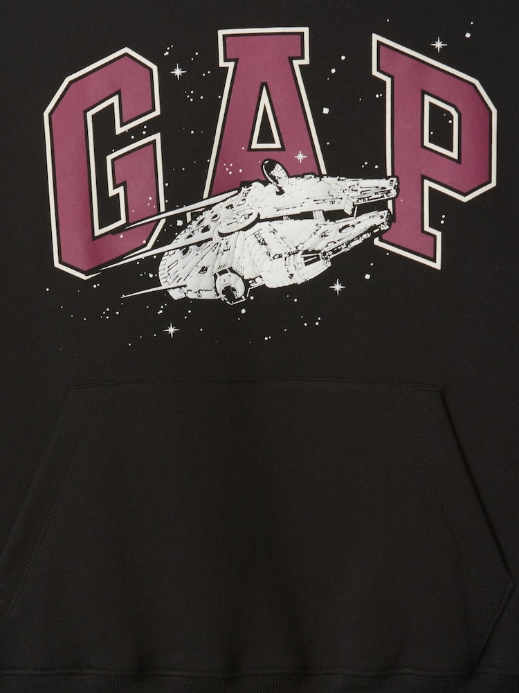 Gap Black Star Wars Graphic Relaxed Logo Hoodie (4-13yrs) - Image 3 of 3