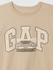 Gap Brown Car Short Sleeve Logo T-Shirt (4-13yrs) - Image 3 of 3