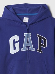 Gap Blue Logo Graphic Zip Up Hoodie (4-13yrs) - Image 3 of 3