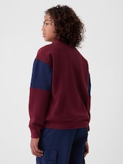Gap Burgundy Red Half Zip Pullover (4-13yrs) - Image 2 of 5