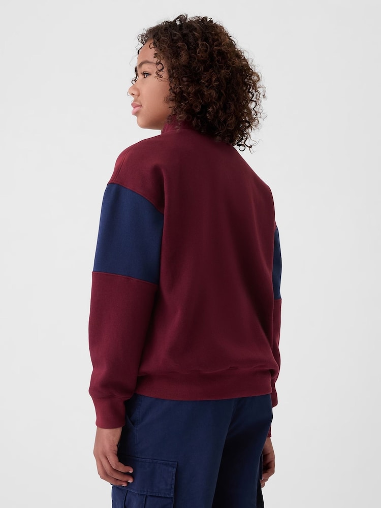 Gap Burgundy Red Half Zip Pullover (4-13yrs) - Image 2 of 5 Gap Burgundy Red Half Zip Pullover (4-13yrs) - Image 2 of 5