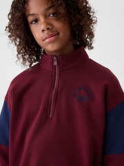 Gap Burgundy Red Half Zip Pullover (4-13yrs) - Image 4 of 5