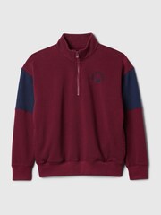 Gap Burgundy Red Half Zip Pullover (4-13yrs) - Image 5 of 5