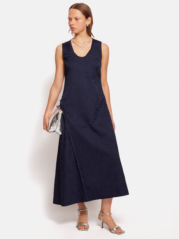 Jigsaw Blue Asymmetric Textured Dress - Image 1 of 7