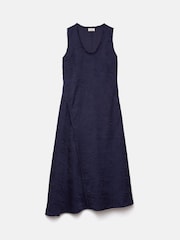 Jigsaw Blue Asymmetric Textured Dress - Image 6 of 7