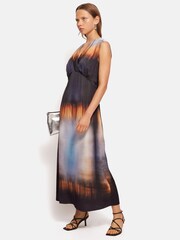 Jigsaw Modern Tie Dye Brown Dress - Image 1 of 7