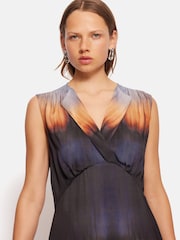 Jigsaw Modern Tie Dye Brown Dress - Image 3 of 7