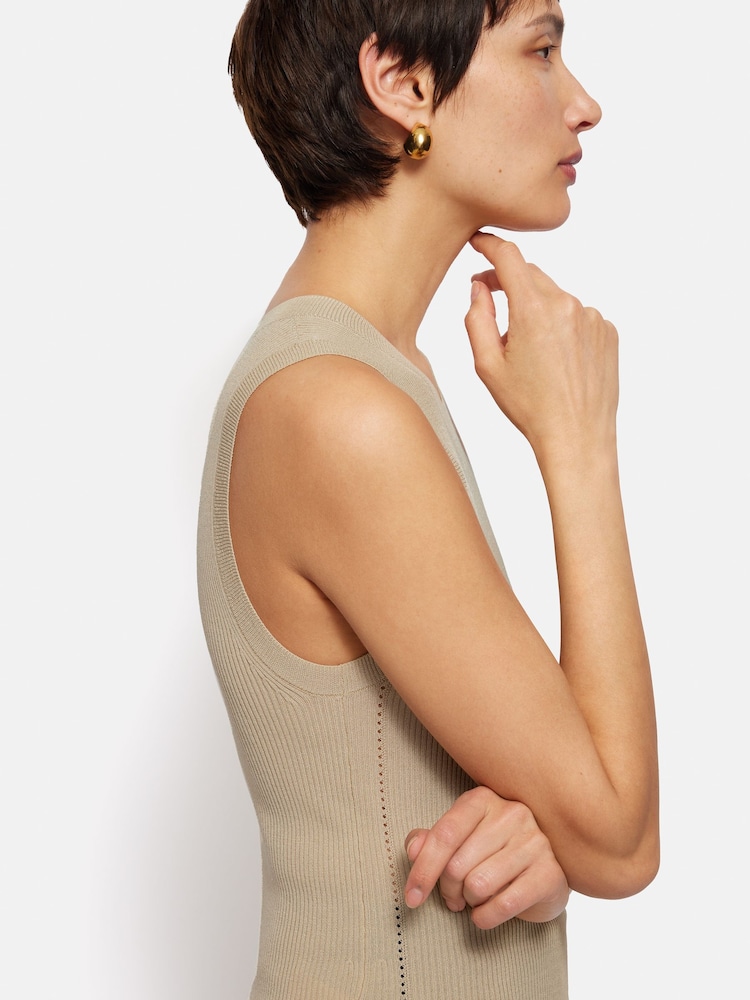 Jigsaw Cream Rib Knitted Tank - Image 2 of 6
