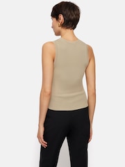 Jigsaw Cream Rib Knitted Tank - Image 5 of 6