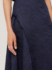 Jigsaw Blue Asymmetric Textured Skirt - Image 2 of 7