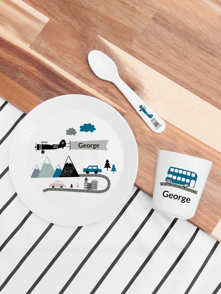 Adventure White Dinner Set by Treat Republic - Image 1 of 4