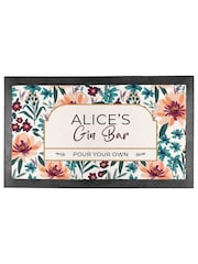 Floral Gin Black Bar Mat by Treat Republic - Image 5 of 5