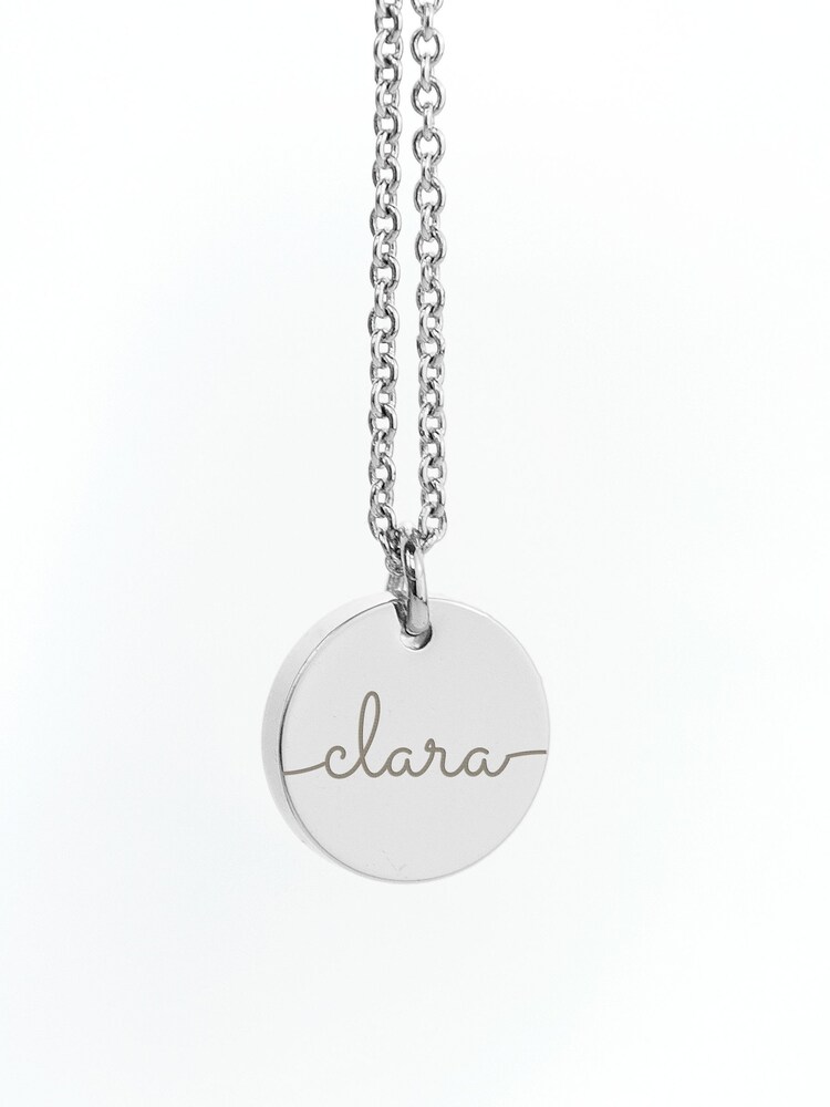 Treat Republic Silver Tone Personalised Disc Necklace - Image 5 of 5 Treat Republic Silver Tone Personalised Disc Necklace - Image 5 of 5