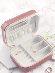 Personalised Pink Travel Jewellery Case by Treat Republic - Image 2 of 5