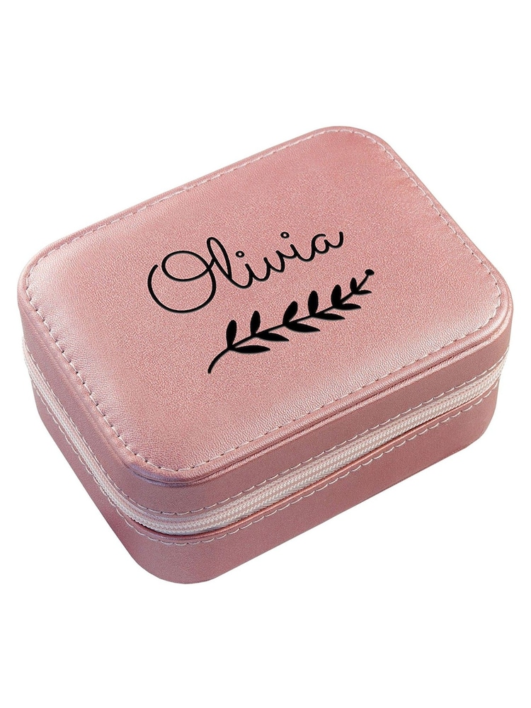 Personalised Pink Travel Jewellery Case by Treat Republic - Image 5 of 5