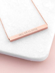 Treat Republic Gold Tone Personalised Necklace - Image 5 of 5