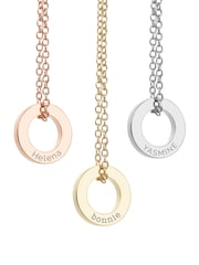 Treat Republic Silver Tone Personalised Mini Ring Necklace - Image 5 of 5