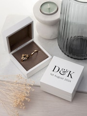 Personalised Couple’s Initials Double Ring Box by Treat Republic - Image 1 of 4