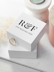 Personalised Couple’s Initials Double Ring Box by Treat Republic - Image 2 of 4