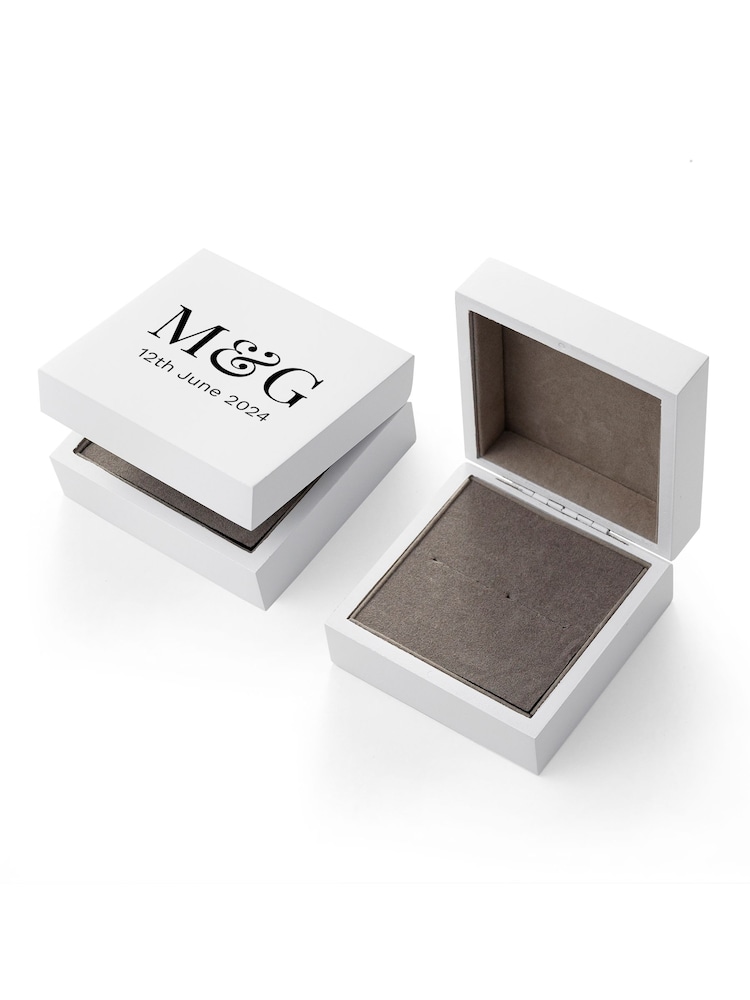Personalised Couple’s Initials Double Ring Box by Treat Republic - Image 4 of 4