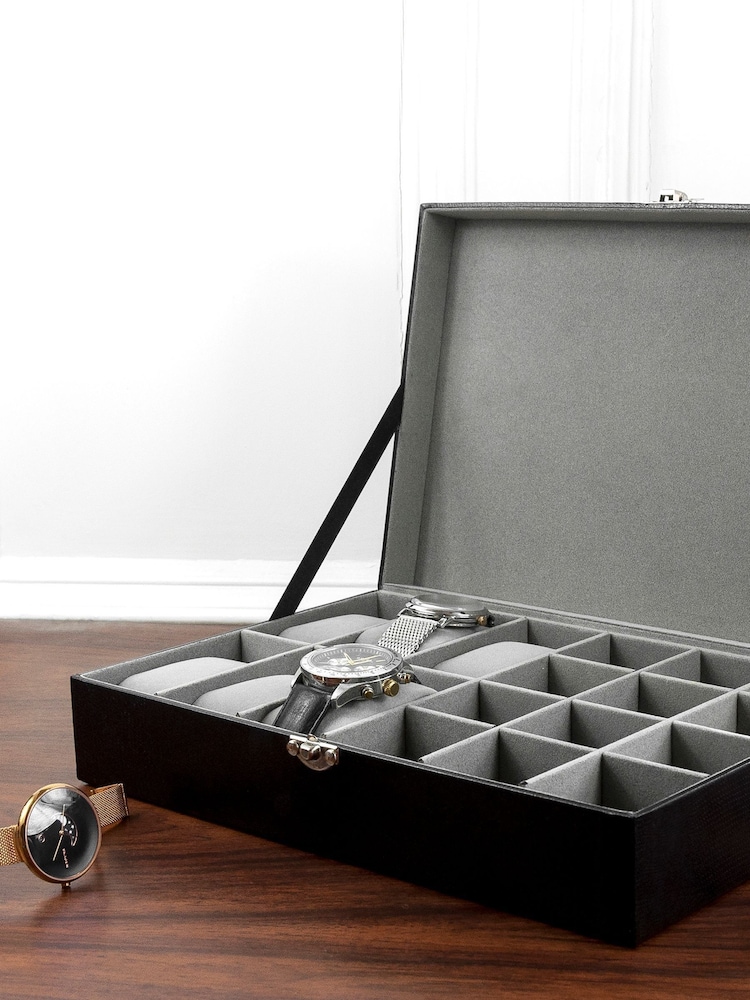 Treat Republic Personalised Watch And Cufflinks Black Box - Image 1 of 3