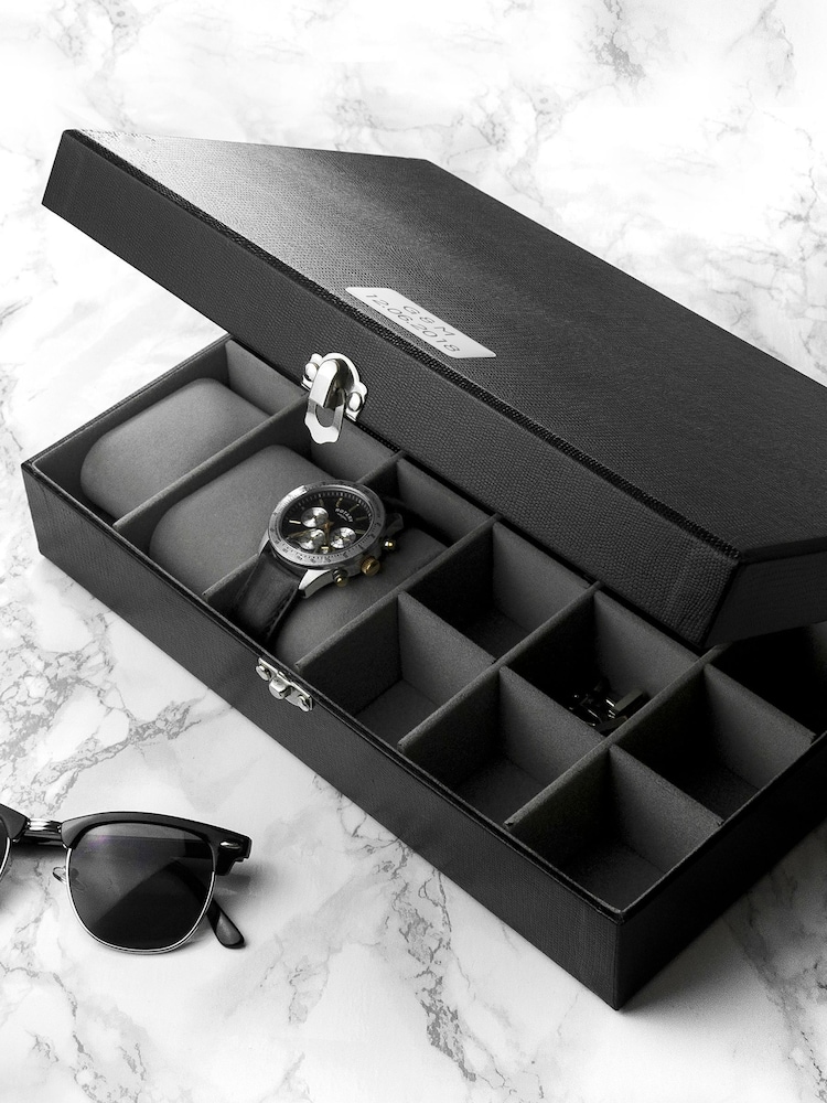Treat Republic Personalised Watch And Cufflinks Black Box - Image 2 of 3 Treat Republic Personalised Watch And Cufflinks Black Box - Image 2 of 3