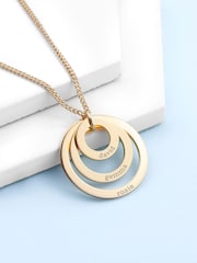 Treat Republic Silver Tone Personalised Rings Of Love Necklace - Image 1 of 5