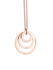 Treat Republic Silver Tone Personalised Rings Of Love Necklace - Image 5 of 5