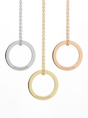 Treat Republic Silver Tone Personalised Family Ring Necklace - Image 5 of 5