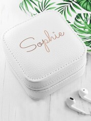 Treat Republic Personalised Travel White Jewellery Box - Image 3 of 7