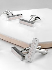 Treat Republic Gold Tone Personalised Coordinates Cufflinks - Image 5 of 6