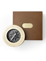 Treat Republic Gold Personalised Brass Travellers Compass With Wooden Box - Image 4 of 5