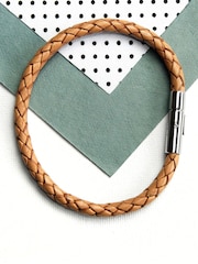 Treat Republic Personalised Woven Brown Bracelet - Image 1 of 3