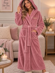 Personalised Plush Maxi Dressing Gown by Lulabay - Image 2 of 3